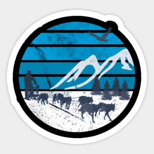 Dog Sledding Sleigh Sled Rides Mushing Winter Sports Sticker